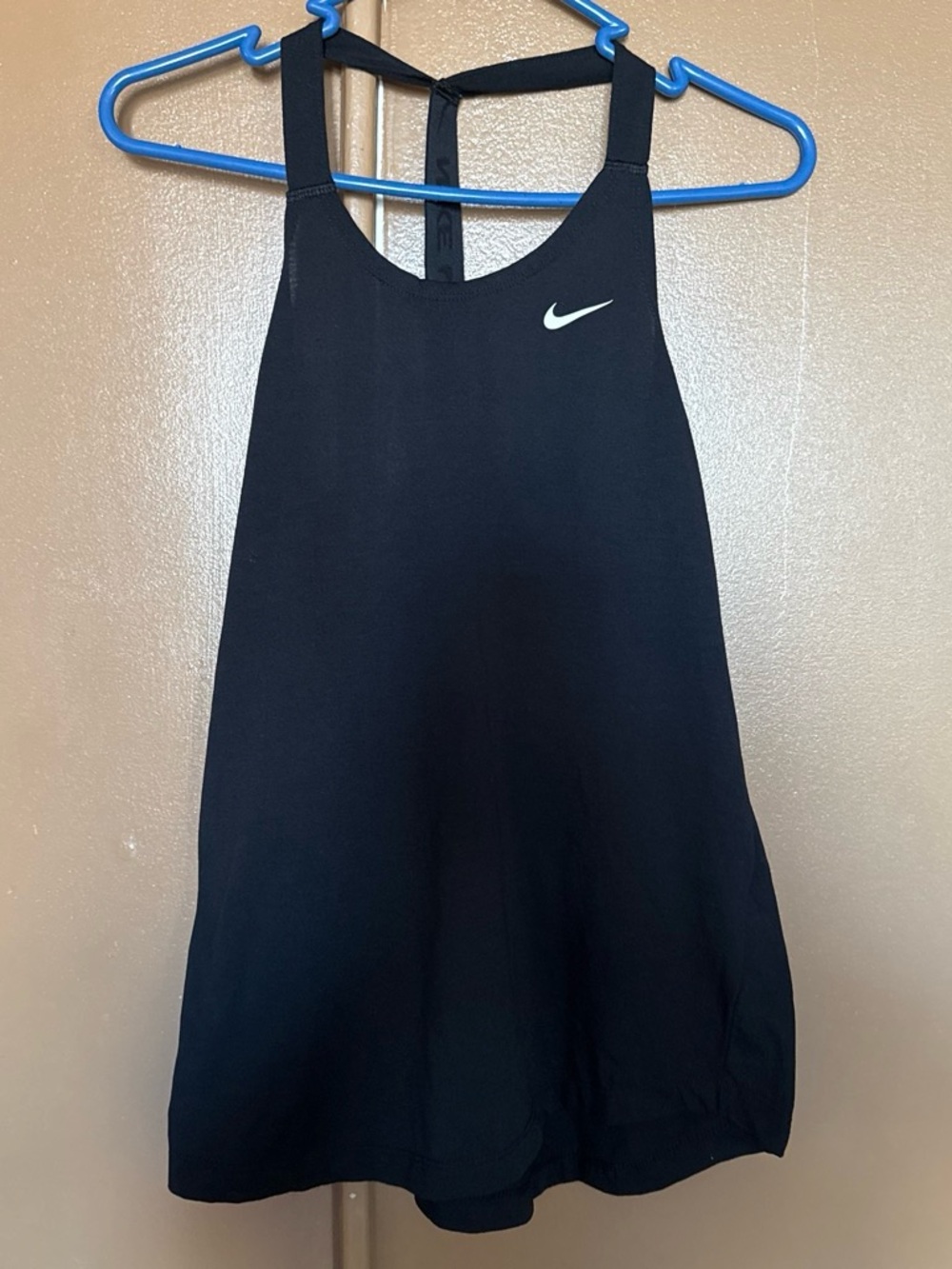 Nike Black Racerback Tank with White Swoosh